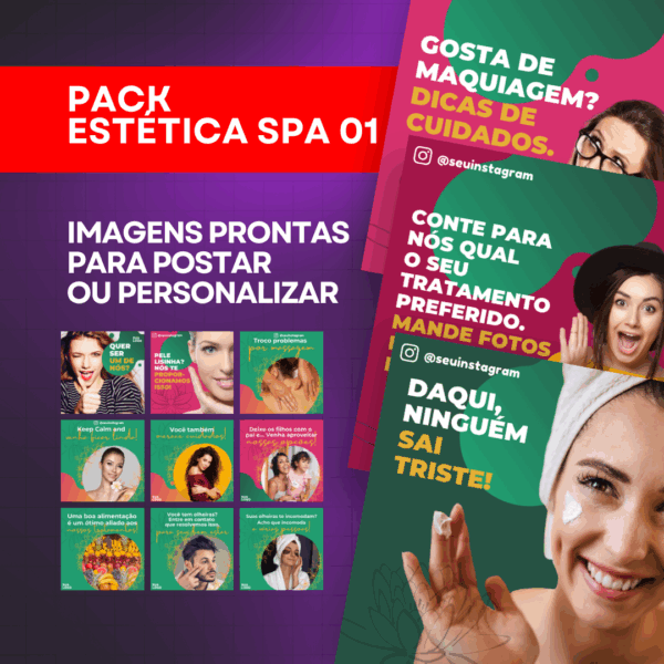 Pack de Imagens Tema Estética Spa Editável no Canva