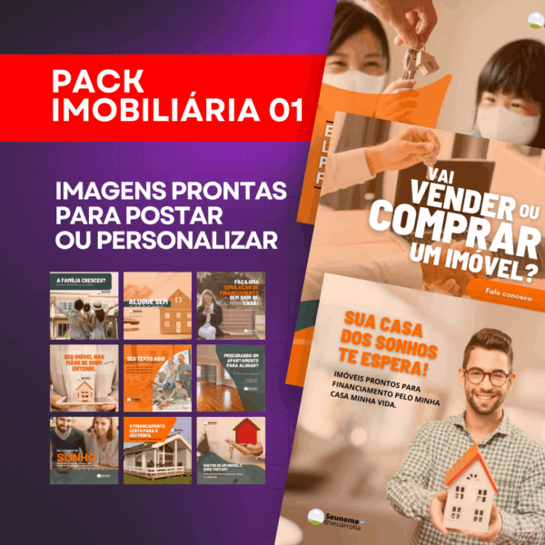 Pack de Imagens Tema Imobiliária Editável no Canva