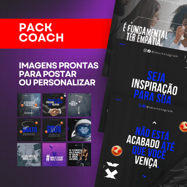 Pack de Imagens Tema Coach Editável no Canva