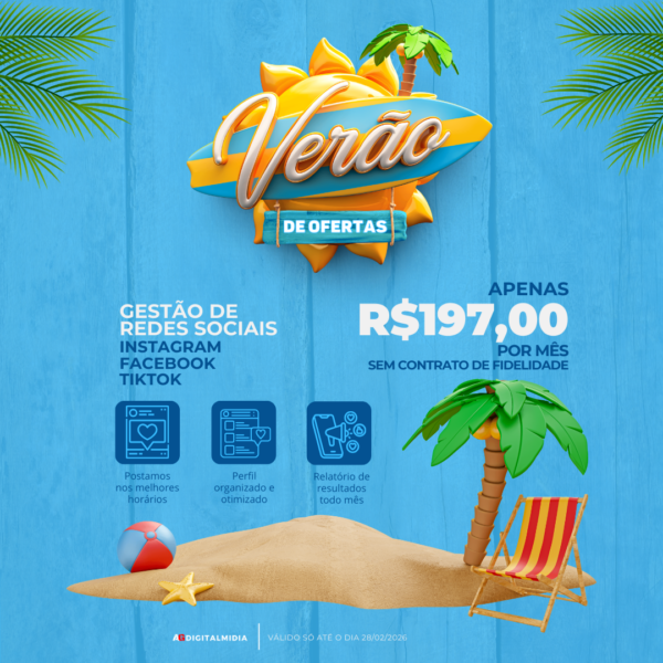 Gestão de Redes Sociais - Instagram, Facebook e TikTok